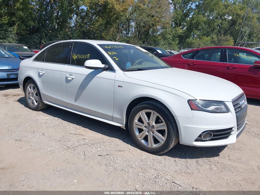 2012 Audi A4 VIN WAUFFBFL4CA115413 IAAI salvage auction — NORMAL WEAR, Clear (Indiana), sold $875 on 2026-09-10 (photo 1)