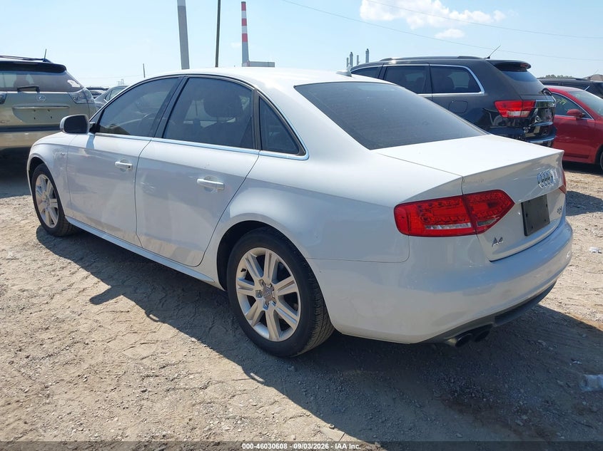 2012 Audi A4 VIN WAUFFBFL4CA115413 IAAI salvage auction — NORMAL WEAR, Clear (Indiana), sold $875 on 2026-09-10 (photo 3)