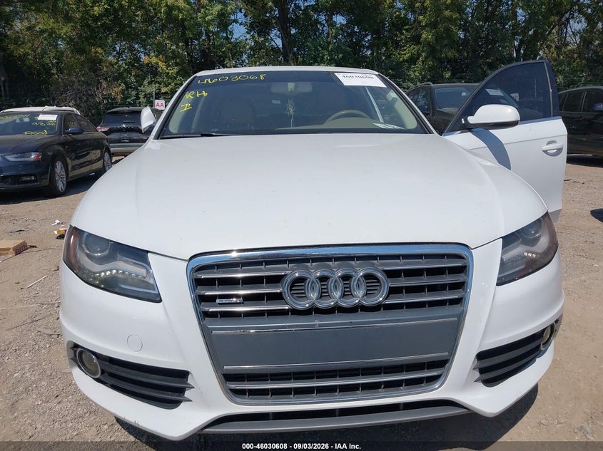 2012 Audi A4 VIN WAUFFBFL4CA115413 IAAI salvage auction — NORMAL WEAR, Clear (Indiana), sold $875 on 2026-09-10 (photo 6)