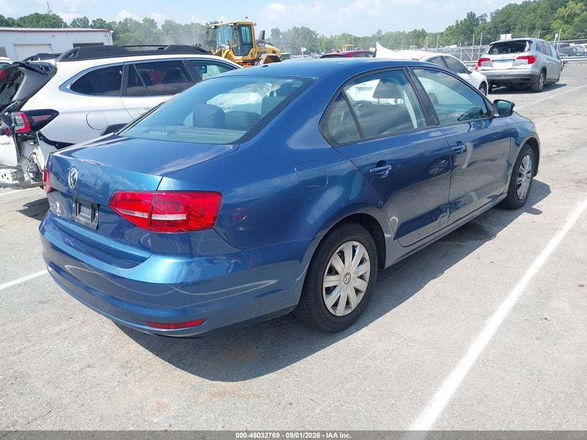 2015 Volkswagen Jetta VIN 3VW2K7AJ0FM315533 IAAI salvage auction — NORMAL WEAR, Clear-Dealer Only (North Carolina), sold $925 on 2026-09-15 (photo 4)