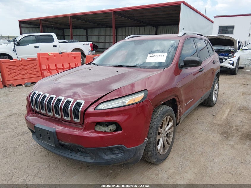 2015 Jeep Cherokee VIN 1C4PJLABXFW620485 IAAI salvage auction — RIGHT FRONT, Wait Title, sold $1,100 on 2026-10-01 (photo 2)