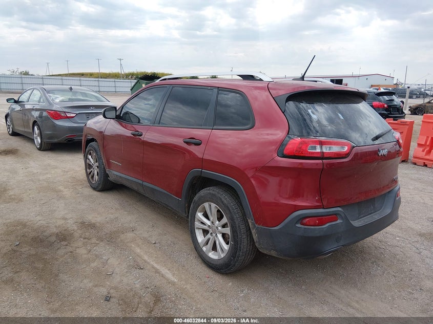 2015 Jeep Cherokee VIN 1C4PJLABXFW620485 IAAI salvage auction — RIGHT FRONT, Wait Title, sold $1,100 on 2026-10-01 (photo 3)