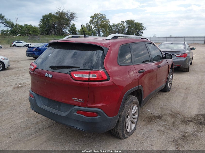 2015 Jeep Cherokee VIN 1C4PJLABXFW620485 IAAI salvage auction — RIGHT FRONT, Wait Title, sold $1,100 on 2026-10-01 (photo 4)