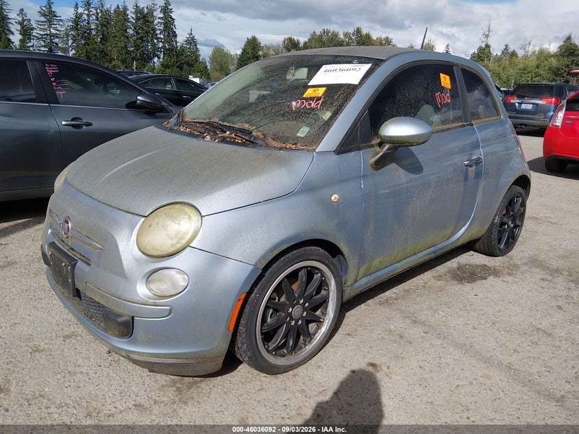 2013 Fiat 500 VIN 3C3CFFAR5DT665999 IAAI salvage auction — NORMAL WEAR, Clear (Washington), sold $275 on 2026-09-16 (photo 2)
