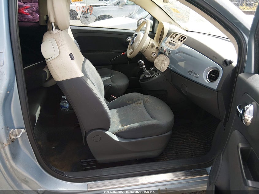 2013 Fiat 500 VIN 3C3CFFAR5DT665999 IAAI salvage auction — NORMAL WEAR, Clear (Washington), sold $275 on 2026-09-16 (photo 5)