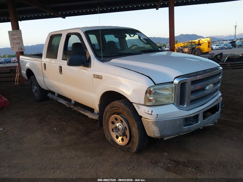 2005 Ford F-250 VIN 1FTSW21585EA59806 IAAI salvage auction — LEFT FRONT, Salvage (Arizona), sold $500 on 2026-10-09 (photo 1)