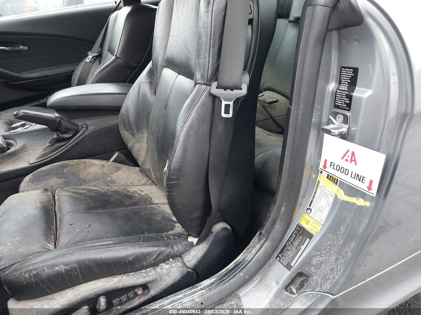 2008 BMW 6 series VIN WBAEB53508CX62420 IAAI salvage auction — WATER/FLOOD, Mv-907A (New York), sold $1,075 on 2026-10-06 (photo 6)
