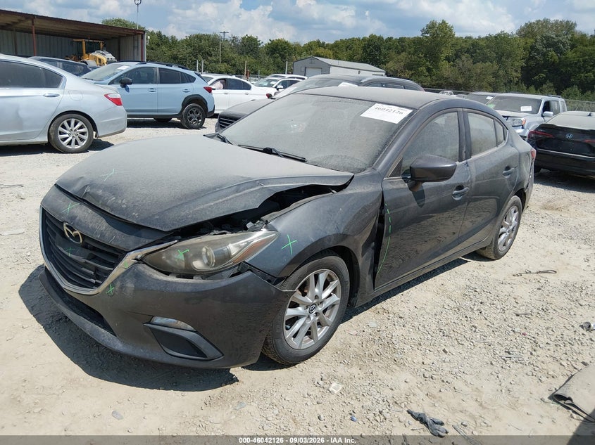 2014 Mazda 3 VIN JM1BM1V74E1168959 IAAI salvage auction — FRONT & REAR, Salvage Title, sold $400 on 2026-10-07 (photo 2)