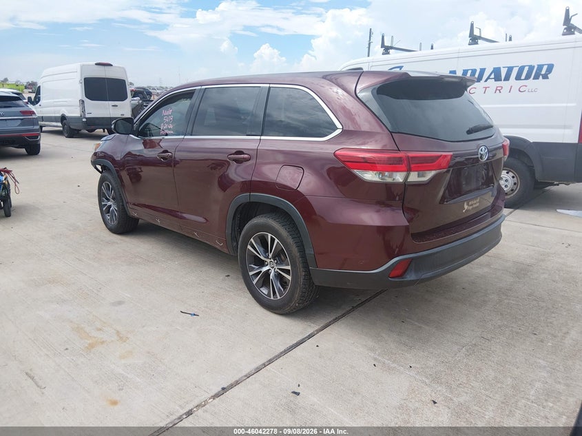2018 Toyota Highlander VIN 5TDZZRFH2JS245606 IAAI salvage auction — FRONT END, Original (Texas), sold $7,700 on 2026-10-16 (photo 3)