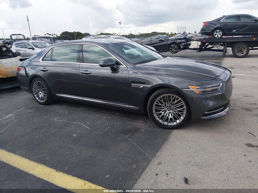 2021 Genesis G90 VIN KMTF54PH0MU091964 — IAAI salvage auction photo