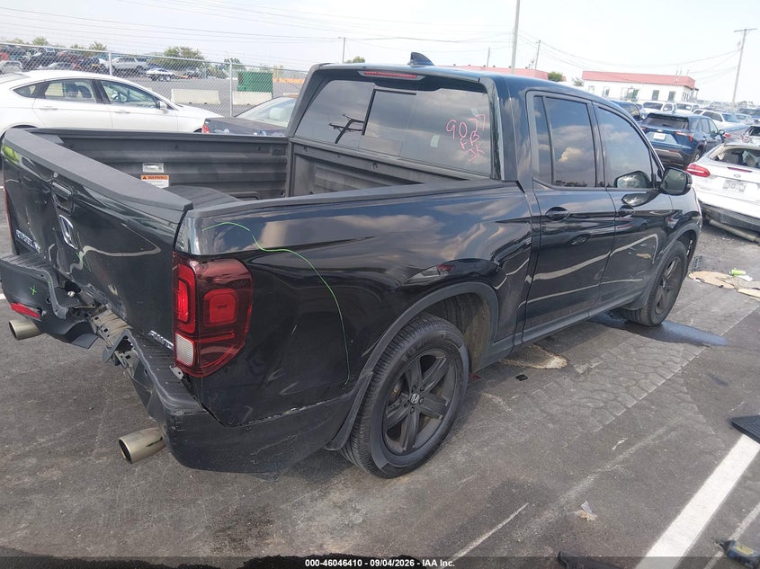 2021 Honda Ridgeline VIN 5FPYK3F85MB014602 IAAI salvage auction — REAR END, Wait Title, sold $1,050 on 2026-10-07 (photo 4)