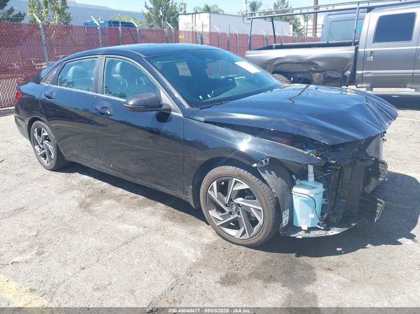 2024 Hyundai Elantra VIN KMHLN4DJ7RU093190 IAAI salvage auction — FRONT END, Wait Title, sold $8,200 on 2026-10-01 (photo 1)
