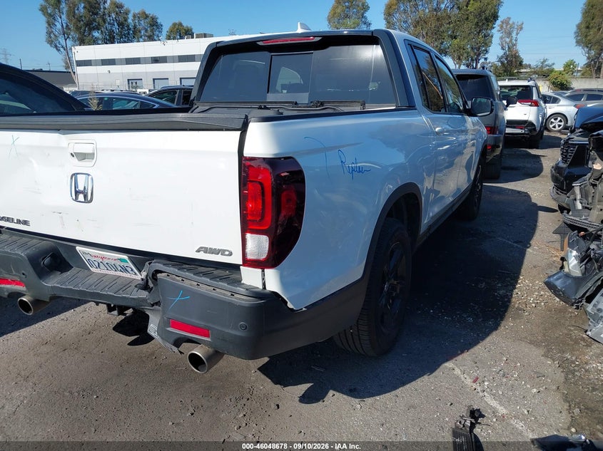 2022 Honda Ridgeline VIN 5FPYK3F87NB027045 IAAI salvage auction — REAR END, Wait Title, sold $8,725 on 2026-09-16 (photo 4)