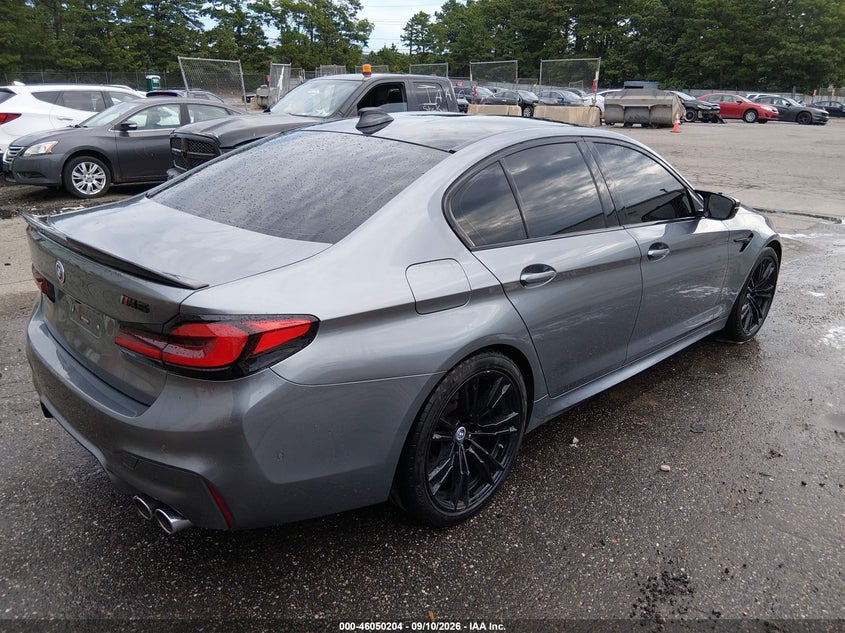 2019 BMW M5 VIN WBSJF0C54KB285599 IAAI salvage auction — WATER/FLOOD, Wait Title, sold $23,600 on 2026-10-06 (photo 4)