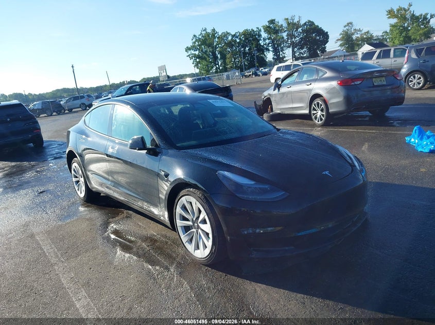 2023 Tesla Model 3 VIN 5YJ3E1EA6PF656253 IAAI salvage auction — SIDE, Salvage (New Jersey), sold $6,200 on 2026-10-02 (photo 1)