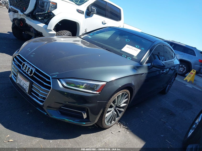 2018 Audi A5 VIN WAUBNCF56JA128833 IAAI salvage auction — REAR END, Wait Title, sold $10,125 on 2026-09-30 (photo 2)