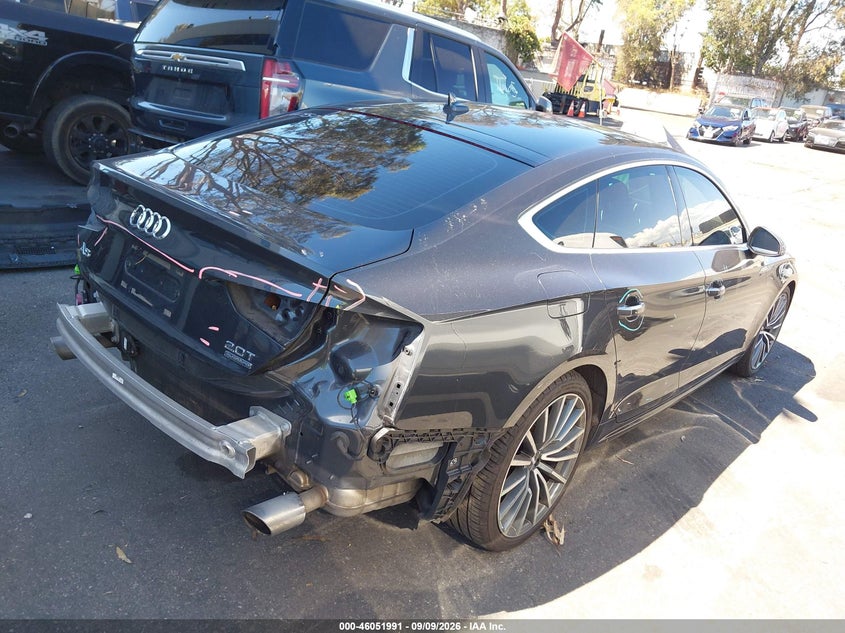 2018 Audi A5 VIN WAUBNCF56JA128833 IAAI salvage auction — REAR END, Wait Title, sold $10,125 on 2026-09-30 (photo 4)
