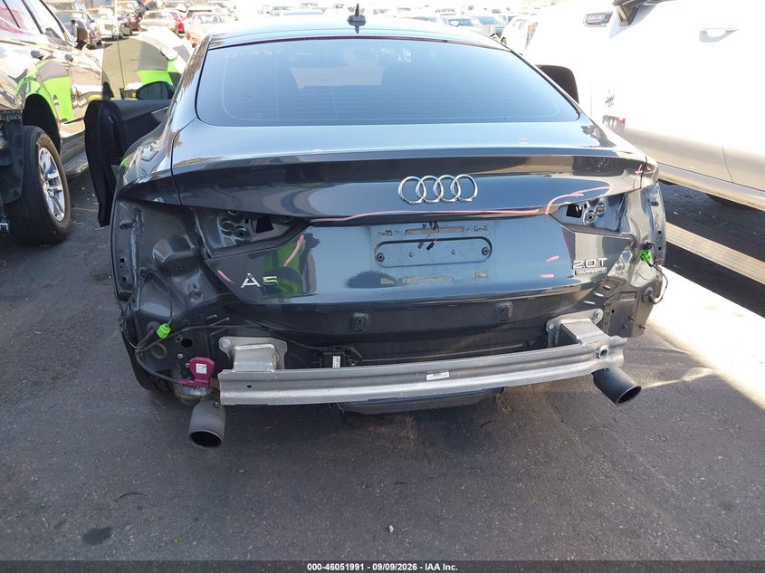 2018 Audi A5 VIN WAUBNCF56JA128833 IAAI salvage auction — REAR END, Wait Title, sold $10,125 on 2026-09-30 (photo 6)