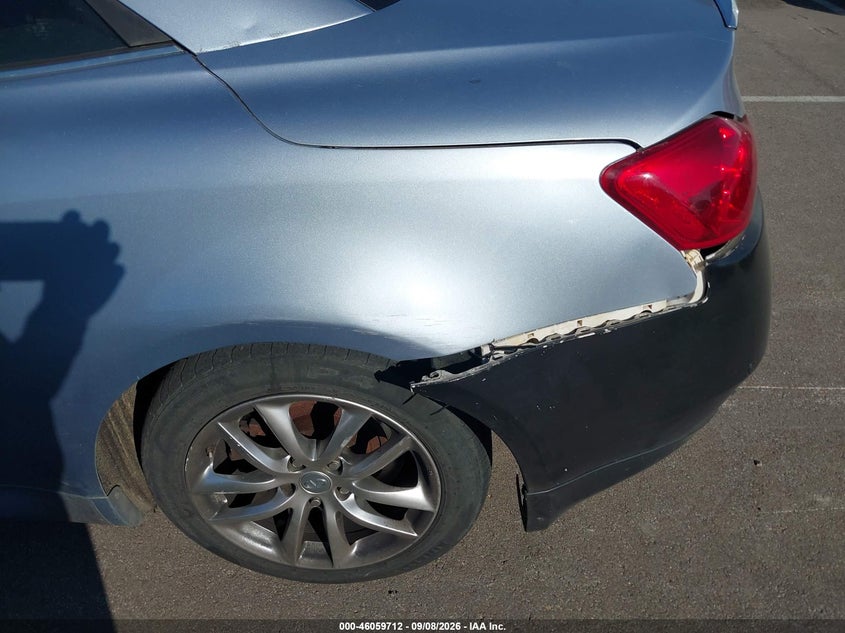 2011 Infiniti G37 VIN JN1CV6FE8BM953736 IAAI salvage auction — NORMAL WEAR, Clear (Tennessee), sold $0 on 2026-10-01 (photo 6)