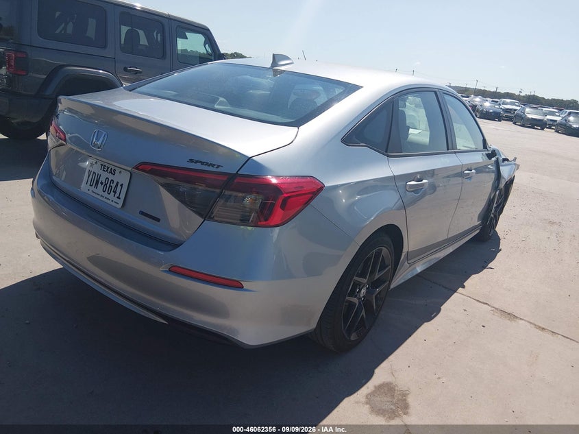 2026 Honda Civic VIN 2HGFE4F85TH350774 IAAI salvage auction — NORMAL WEAR, Enterprise Vehicles Clear Only (Texas), sold $25,200 on 2026-09-14 (photo 4)