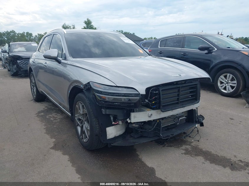 2022 Genesis Gv70 VIN KMUMADTB3NU045935 IAAI salvage auction — FRONT END, Salvage Title, sold $9,400 on 2026-10-10 (photo 1)