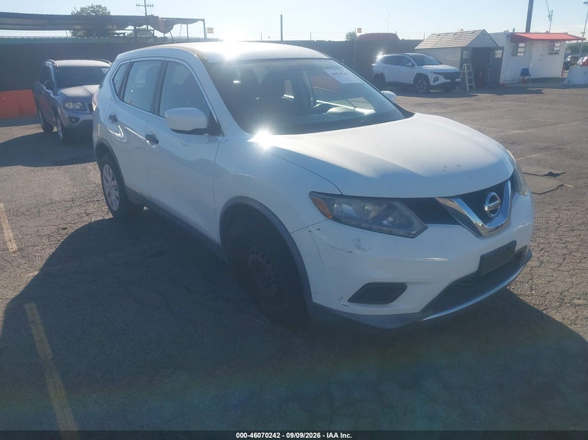 2016 Nissan Rogue VIN KNMAT2MTXGP613255 IAAI salvage auction — SIDE, Wait Title, sold $0 on 2026-10-04 (photo 1)