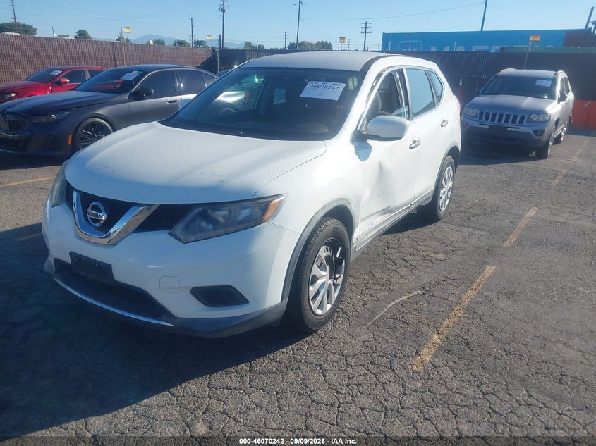 2016 Nissan Rogue VIN KNMAT2MTXGP613255 IAAI salvage auction — SIDE, Wait Title, sold $0 on 2026-10-04 (photo 2)