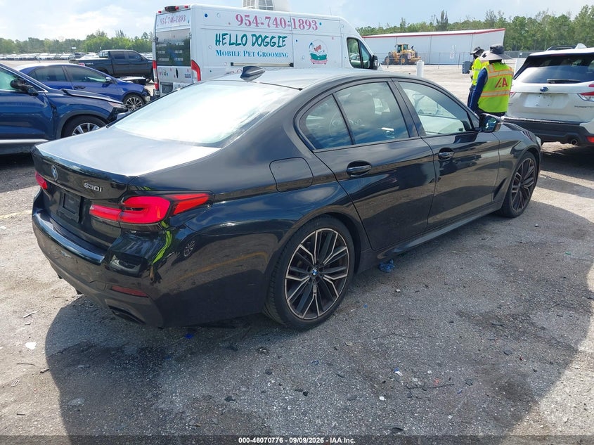 2021 BMW 5 Series VIN WBA53BH02MWW89553 IAAI salvage auction — UNDERCARRIAGE, Salvage Title, sold $15,450 on 2026-10-12 (photo 4)
