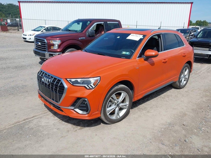 2021 Audi Q3 VIN WA1EEDF37M1045043 IAAI salvage auction — WATER/FLOOD, Salvage (Pennsylvania), sold $8,500 on 2026-10-06 (photo 2)