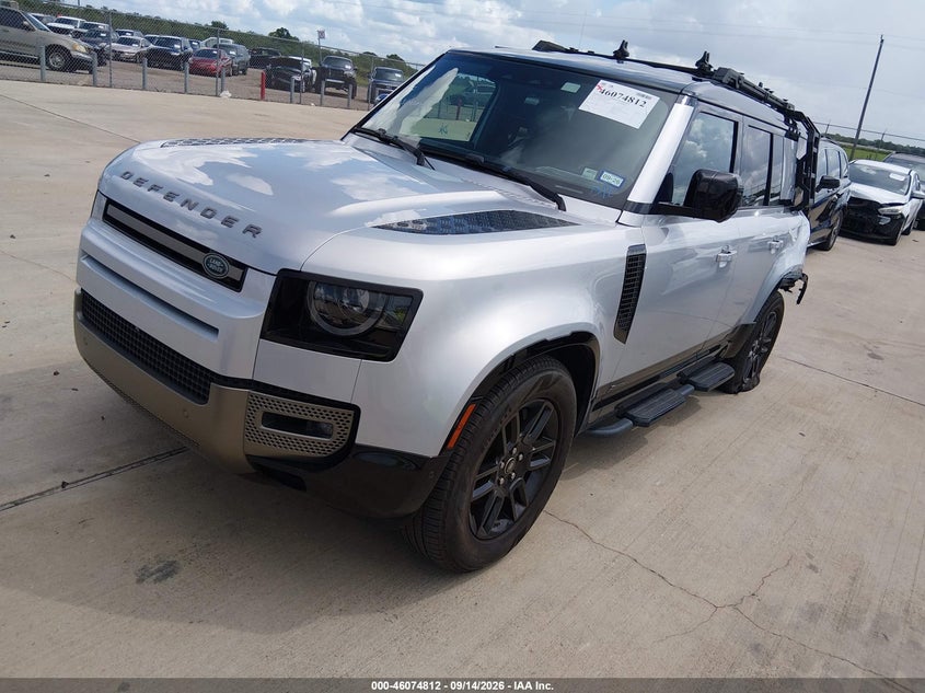 2021 Land rover Defender VIN SALE27RU7M2038214 IAAI salvage auction — REAR END, Salvage Title, sold $27,775 on 2026-10-09 (photo 2)
