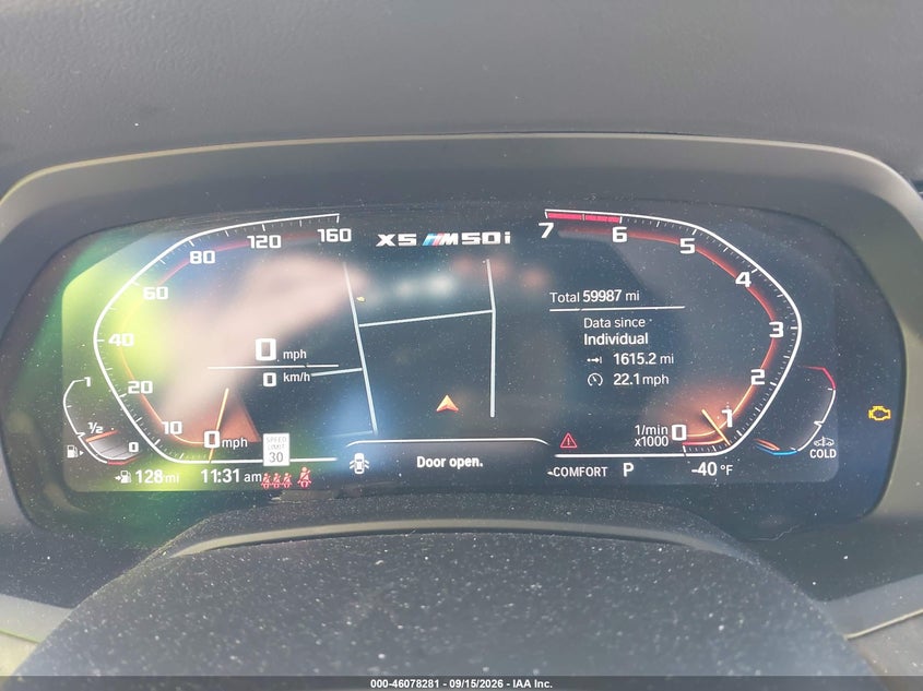 2021 BMW X5 VIN 5UXJU4C09M9E70445 IAAI salvage auction — FRONT END, Wait Title, sold $20,900 on 2026-10-23 (photo 7)