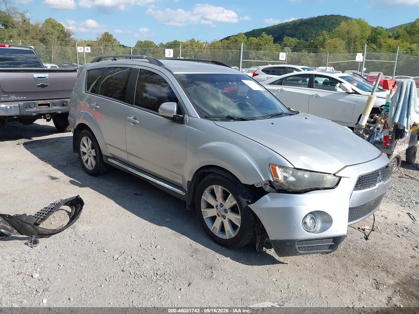 2012 Mitsubishi Outlander VIN JA4JT3AW4CU004303 IAAI salvage auction — FRONT END, Clear (Virginia), sold $25 on 2026-10-03 (photo 1)