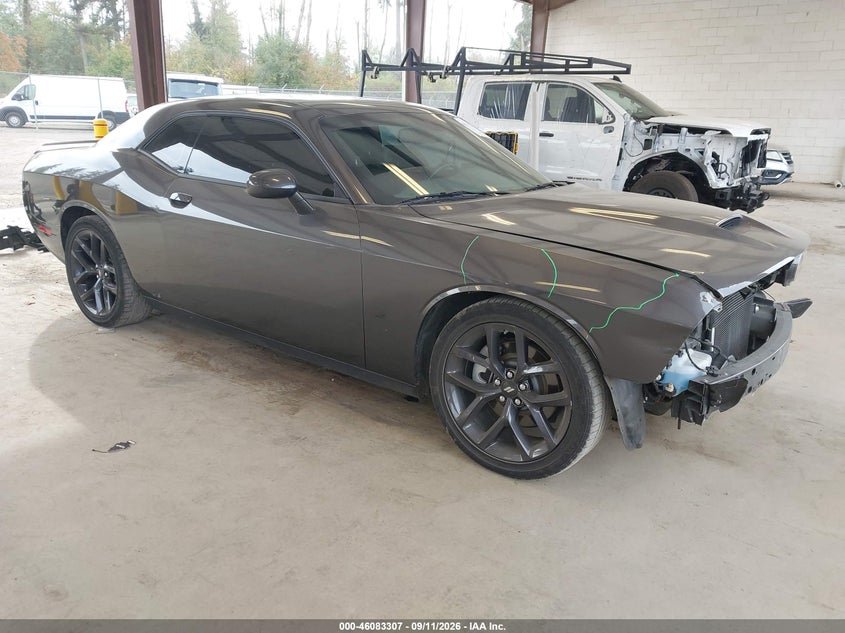 2023 Dodge Challenger VIN 2C3CDZJG6PH662712 IAAI salvage auction — FRONT END, Wait Title, sold $7,100 on 2026-10-09 (photo 1)