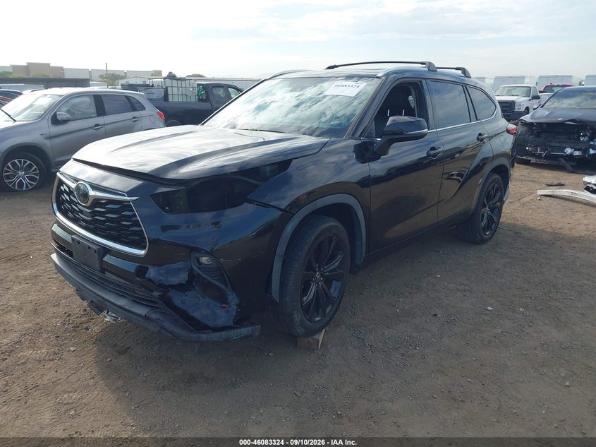 2021 Toyota Highlander VIN 5TDYZRAH3MS034695 IAAI salvage auction — LEFT FRONT, Wait Title, sold $10,600 on 2026-10-12 (photo 2)