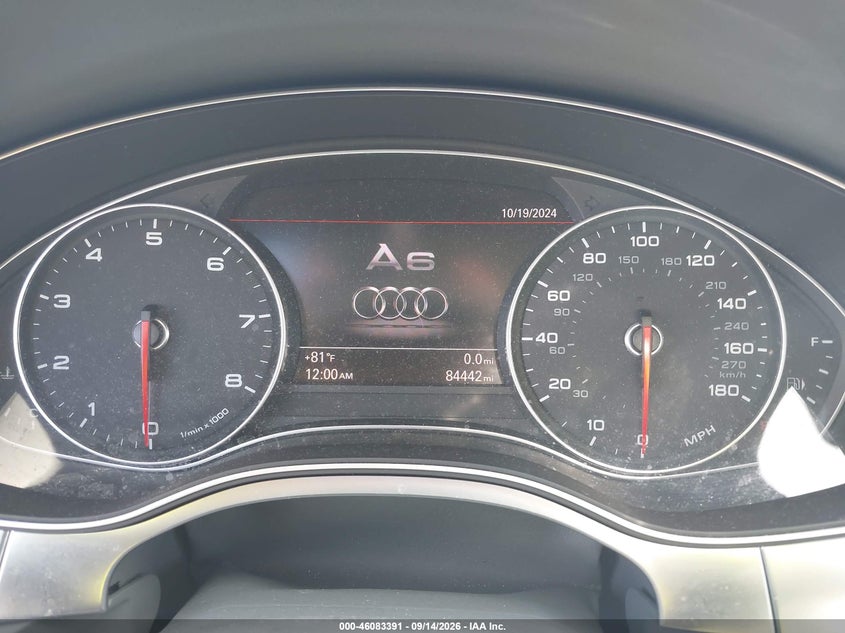 2015 Audi A6 VIN WAUFGAFC1FN008873 IAAI salvage auction — NORMAL WEAR, Clear (Florida), sold $3,900 on 2026-09-29 (photo 7)