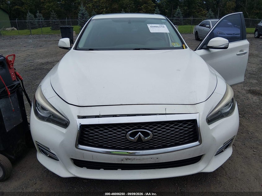 2015 Infiniti Q50 VIN JN1BV7AR8FM396084 IAAI salvage auction — ENGINE DAMAGE, Clear (New Jersey), sold $750 on 2026-10-08 (photo 6)