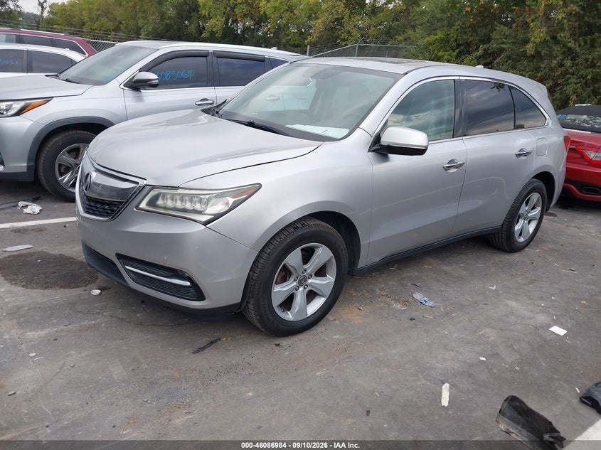 2015 Acura Mdx VIN 5FRYD3H2XFB011711 IAAI salvage auction — FRONT END, Wait Title, sold $2,450 on 2026-09-24 (photo 2)