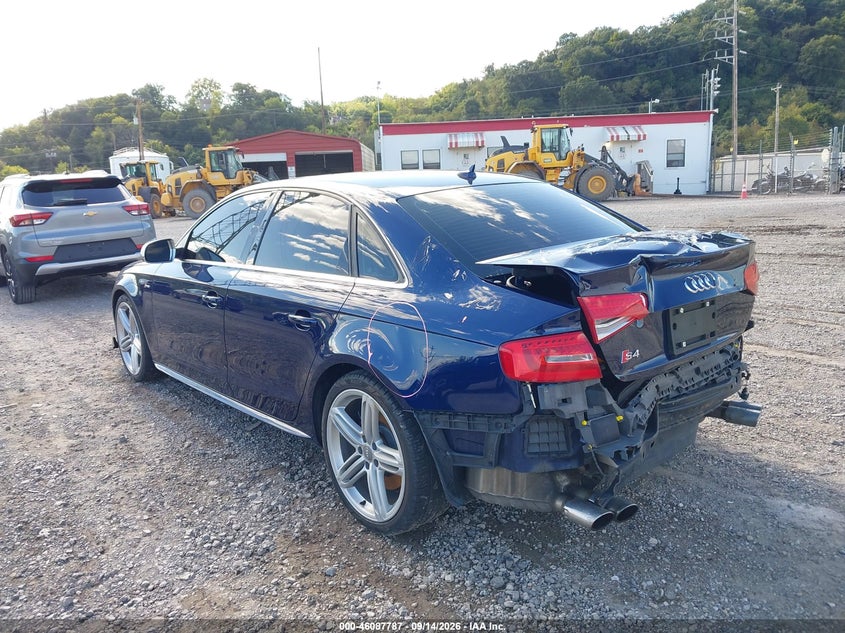 2014 Audi S4 VIN WAUDGAFL7EA153249 IAAI salvage auction — REAR END, Salvage (Pennsylvania), sold $1,425 on 2026-10-06 (photo 3)