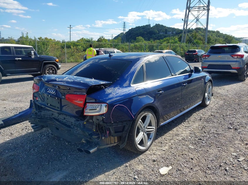 2014 Audi S4 VIN WAUDGAFL7EA153249 IAAI salvage auction — REAR END, Salvage (Pennsylvania), sold $1,425 on 2026-10-06 (photo 4)
