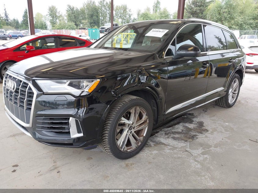 2021 Audi Q7 VIN WA1AJAF74MD027187 IAAI salvage auction — SIDE, Wait Title, sold $12,500 on 2026-10-02 (photo 2)