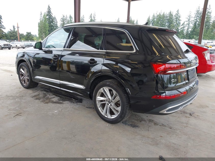 2021 Audi Q7 VIN WA1AJAF74MD027187 IAAI salvage auction — SIDE, Wait Title, sold $12,500 on 2026-10-02 (photo 3)