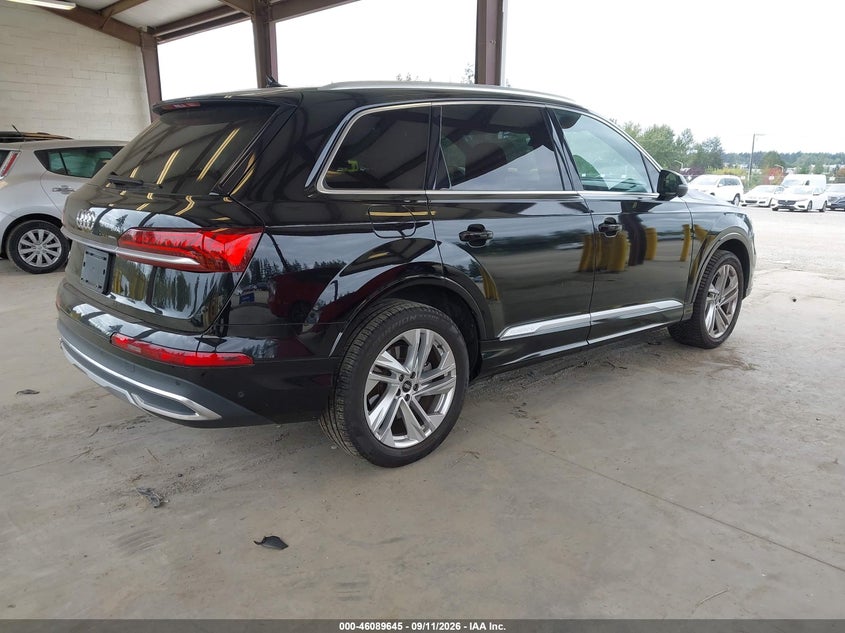 2021 Audi Q7 VIN WA1AJAF74MD027187 IAAI salvage auction — SIDE, Wait Title, sold $12,500 on 2026-10-02 (photo 4)