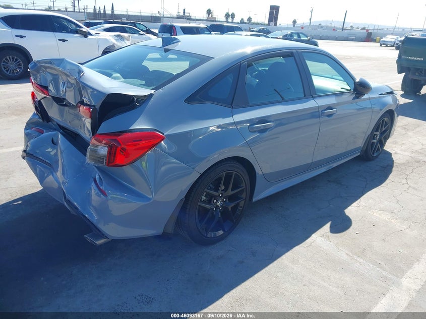 2024 Honda Civic VIN 2HGFE2F57RH584756 IAAI salvage auction — FRONT & REAR, Salvage Title, sold $7,100 on 2026-10-17 (photo 4)