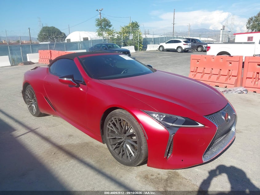 2022 Lexus Lc VIN JTHMPAAY8NA105067 IAAI salvage auction — INTERIOR BURN, Salvage (California), sold $29,200 on 2026-09-30 (photo 1)