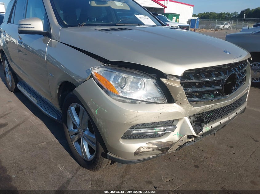 2012 Mercedes-benz M-klasse VIN 4JGDA5HB9CA027533 IAAI salvage auction — RIGHT FRONT, Salvage (North Carolina), sold $2,800 on 2026-10-04 (photo 6)