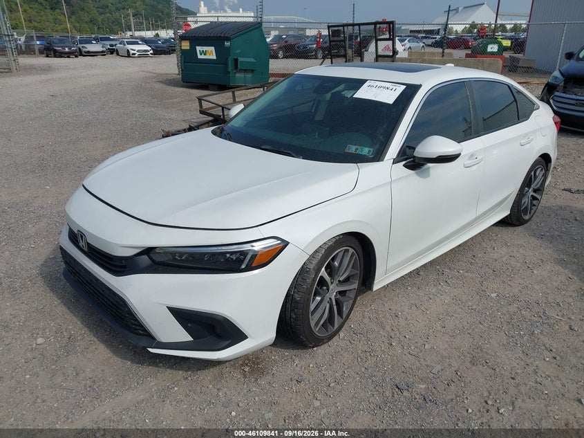 2022 Honda Civic VIN 2HGFE1F99NH326097 IAAI salvage auction — EXTERIOR BURN, Salvage (Pennsylvania), sold $5,900 on 2026-10-17 (photo 2)
