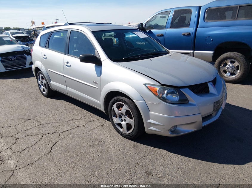 2004 Pontiac Vibe VIN 5Y2SL62824Z431981 IAAI salvage auction — FRONT END, Salvage (California), sold $825 on 2026-10-12 (photo 1)