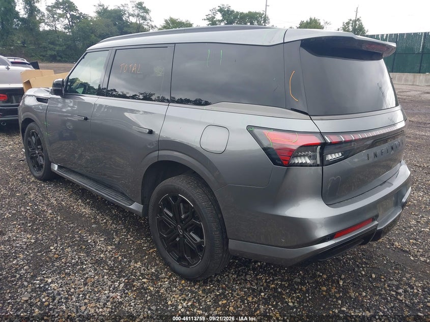 2026 Infiniti Qx80 VIN JN8AZ3DB8T9431486 IAAI salvage auction — FRONT & REAR, Mv-907A (New York), sold $43,150 on 2026-09-28 (photo 3)