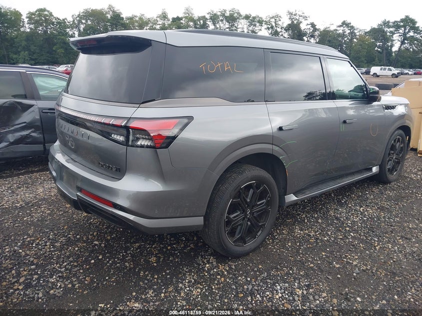 2026 Infiniti Qx80 VIN JN8AZ3DB8T9431486 IAAI salvage auction — FRONT & REAR, Mv-907A (New York), sold $43,150 on 2026-09-28 (photo 4)