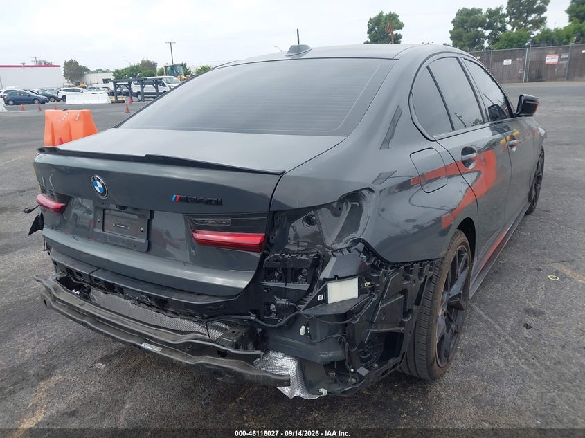 2026 BMW 3er VIN 3MW59FT02T8F95113 IAAI salvage auction — FRONT & REAR, Salvage (California), sold $27,000 on 2026-10-19 (photo 4)